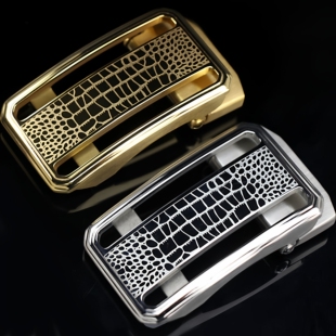 35mm304不锈钢自动扣皮带扣男士商务腰带扣头高档休闲百搭平滑扣