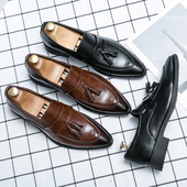 英伦小皮鞋 豆豆鞋 男流苏复古乐福鞋 秋季 增高帆船鞋 韩版 休闲皮鞋 男