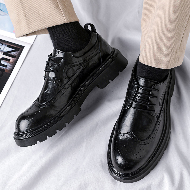 布洛克皮鞋男士秋冬加绒商务正装增高英伦风德比鞋西装结婚新郎鞋,流行男鞋,休闲皮鞋,淘宝优惠券,粉丝福利购,淘宝优惠卷
