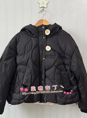 现货2024新款专柜正品拉系列黑色宽松版羽绒服面包服MCYY23XA71