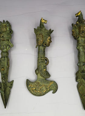 纯铜马头明王普巴金刚杵法器工艺品家用客厅装饰品护宅摆件中式