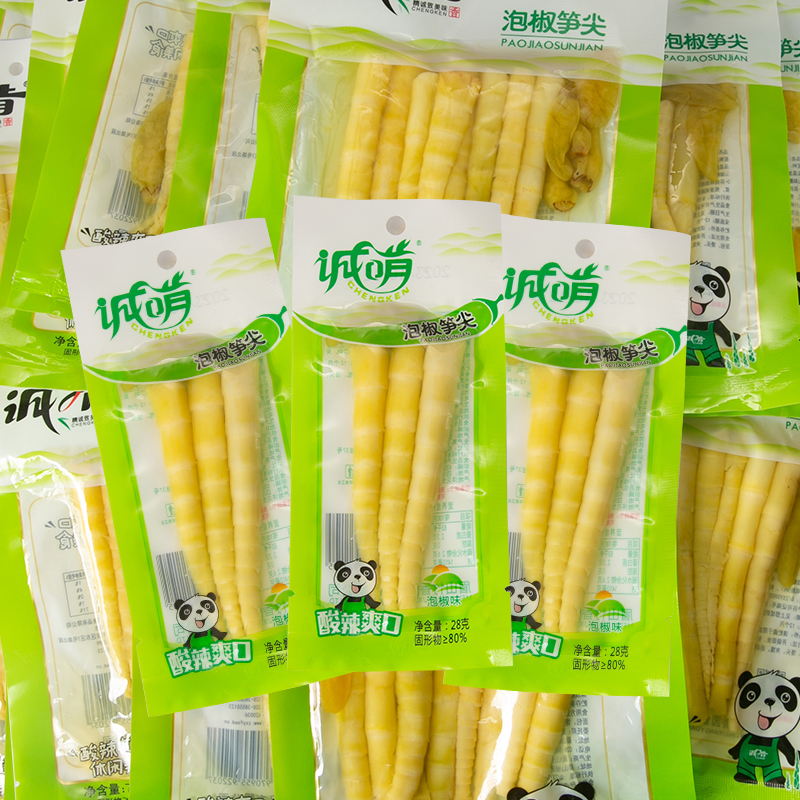 竹笋泡椒笋尖开袋即食山椒酸笋新鲜嫩笋脆笋零食笋丝休闲网红食品