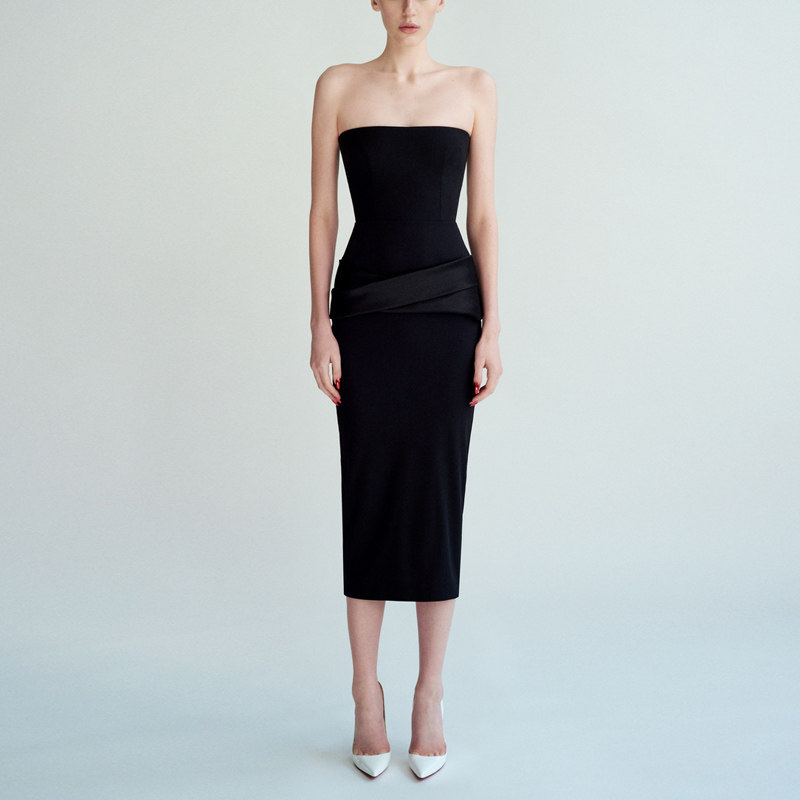 时尚小礼服个性小众气质晚礼服中长裙2026新款生日派对学生连衣裙