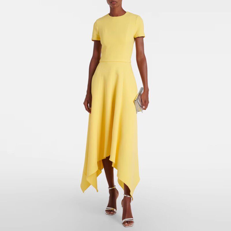 飘逸气质晚礼服优雅中长裙春秋季2026新款生日派对宴会连衣裙个性