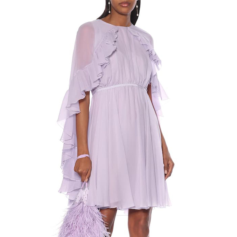 晚礼服雪纺短裙时尚伴娘姐妹小礼服生日派对年会宴会连衣裙气质女