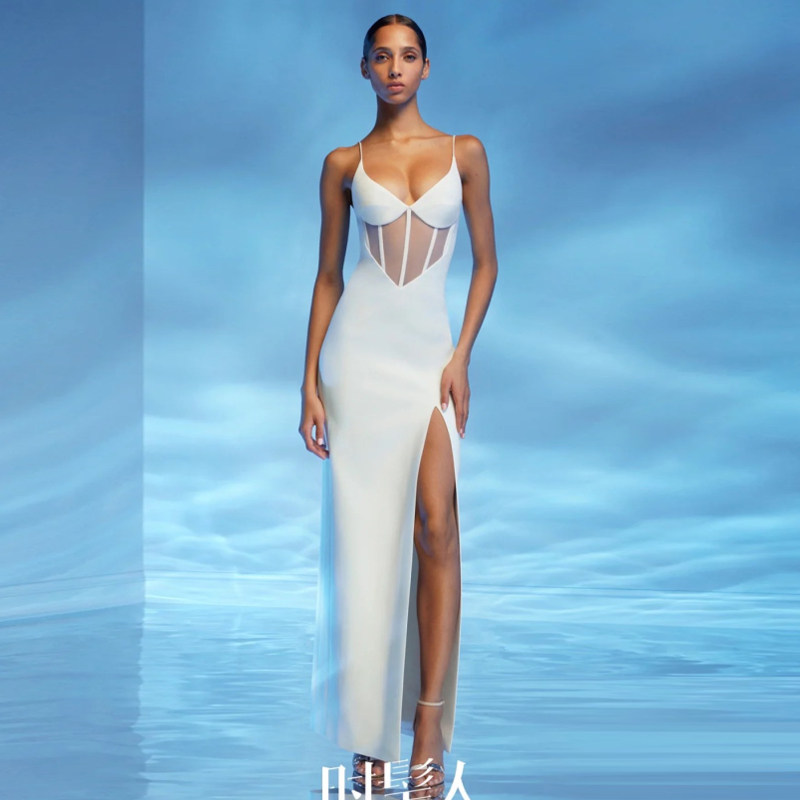 时尚晚礼服2026新款生日派对宴会主持人年会长款连衣裙气质优雅女