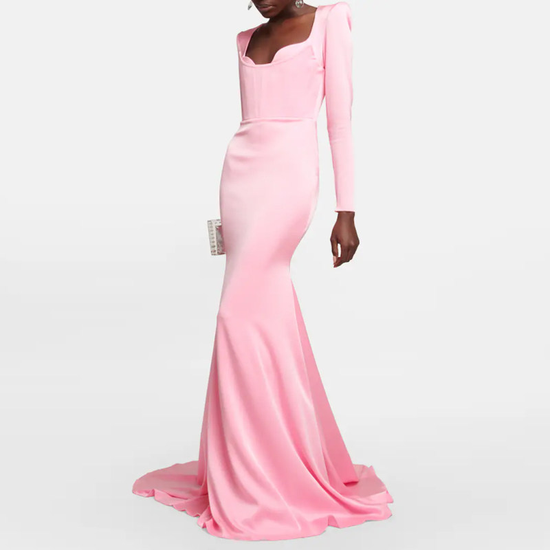 晚礼服2025新款舞台演出服高级定制年会主持人独唱宴会连衣裙鱼尾