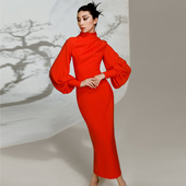 优雅晚礼服连衣裙2026新款 新娘敬酒服 主持宴会女气质网红派对时尚