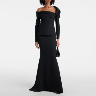 质感连衣裙显瘦 高端大气主持年会晚宴聚会鱼尾长款 妈妈装 2025新款