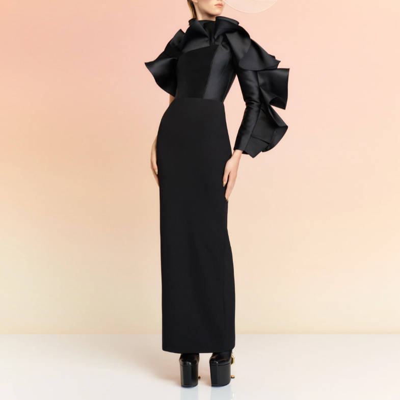 時尚氣質長款個性晚禮服裙