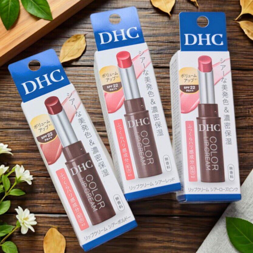 25版 日本DHC限定有色润唇膏滋润防干裂口红打底橄榄油淡彩护唇膏