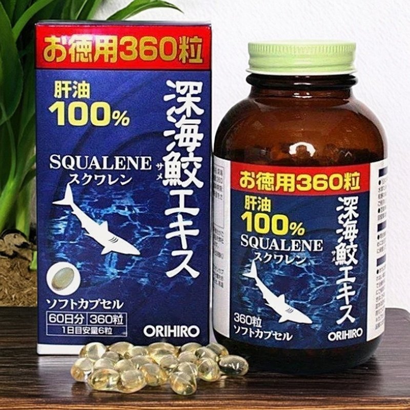 日本原装进口立喜乐ORIHIRO深海鲨鱼油深海鱼油 肝油360粒 60天量