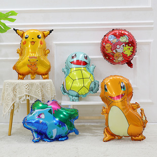 神奇宝贝飘空氦气气球精灵宝可梦皮卡丘儿童男孩生日派对布置装饰