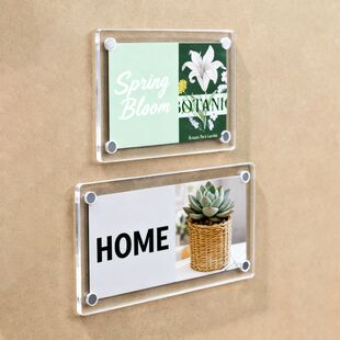 亚克力透明强磁相框磁铁展示框磁性照片冰箱贴小卡片砖明信片磁吸