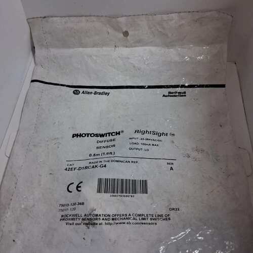 议价ALLEN BRADLEY 42D1RCAK-G4 PHOTOSWITCH DIFFUSE SENSOR 22-