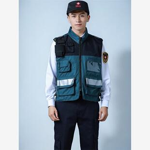 中国卫生马甲医院工作服疾控120 急救中心多口袋反光条应急衣服