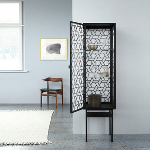 WARM Enigma格纹玻璃酒柜餐边柜北欧简约 NORDIC