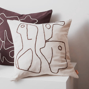 Ferm Living Figure客厅沙发抱枕北欧卧室床头靠背办公靠枕