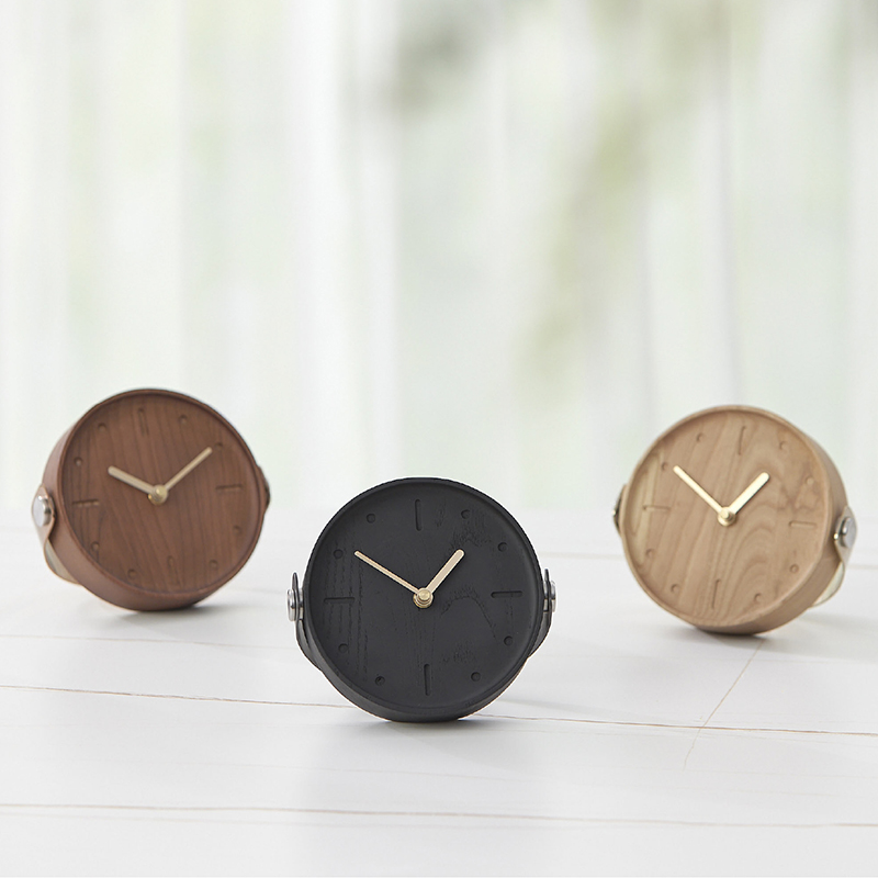 CAMINO CLARA 实木小时钟客厅床头书桌摆件小时钟挂墙小时钟