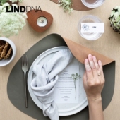 Lind Dna双面皮革西餐餐垫高级感防水防油家用餐桌Corve隔热垫