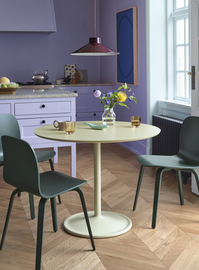 Muuto VISU Chair系列实木软垫餐椅办公椅单人沙发椅