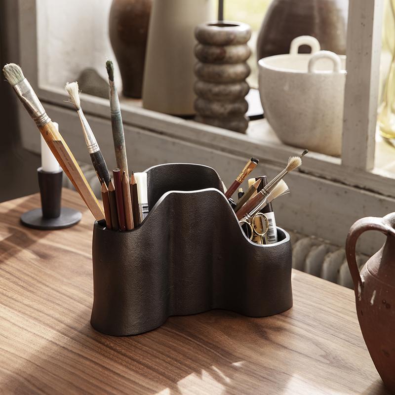 现货 Ferm LIVING Yama系列装饰笔筒收纳托盘文件夹