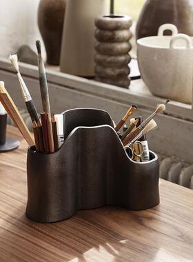 现货 Ferm LIVING Yama系列装饰笔筒收纳托盘文件夹