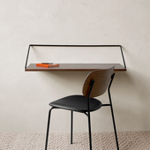 AUDO Rail Desk系列丹麦进口多功能墙面置物架书桌办公桌