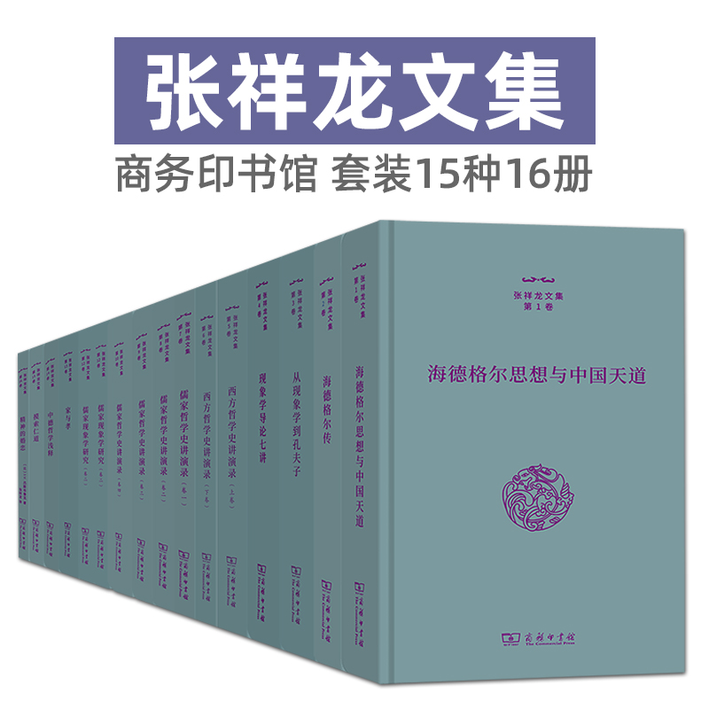 【正版全套】张祥龙文集系列套装15种16册 商务印书馆 儒家哲学史讲演录+海德格尔传+海德格尔思想与中国天道 中国近现代哲学书籍