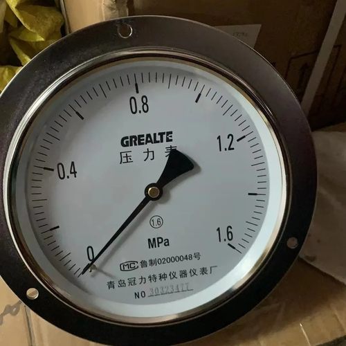 青岛冠力Y150ZT轴向压力表卧式背接式负压表气压表真空表油压表