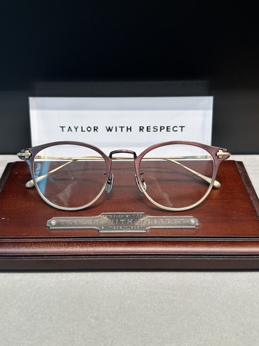 正品Taylor with respect眼镜日本手工镜架全框酒红渐变色男女款