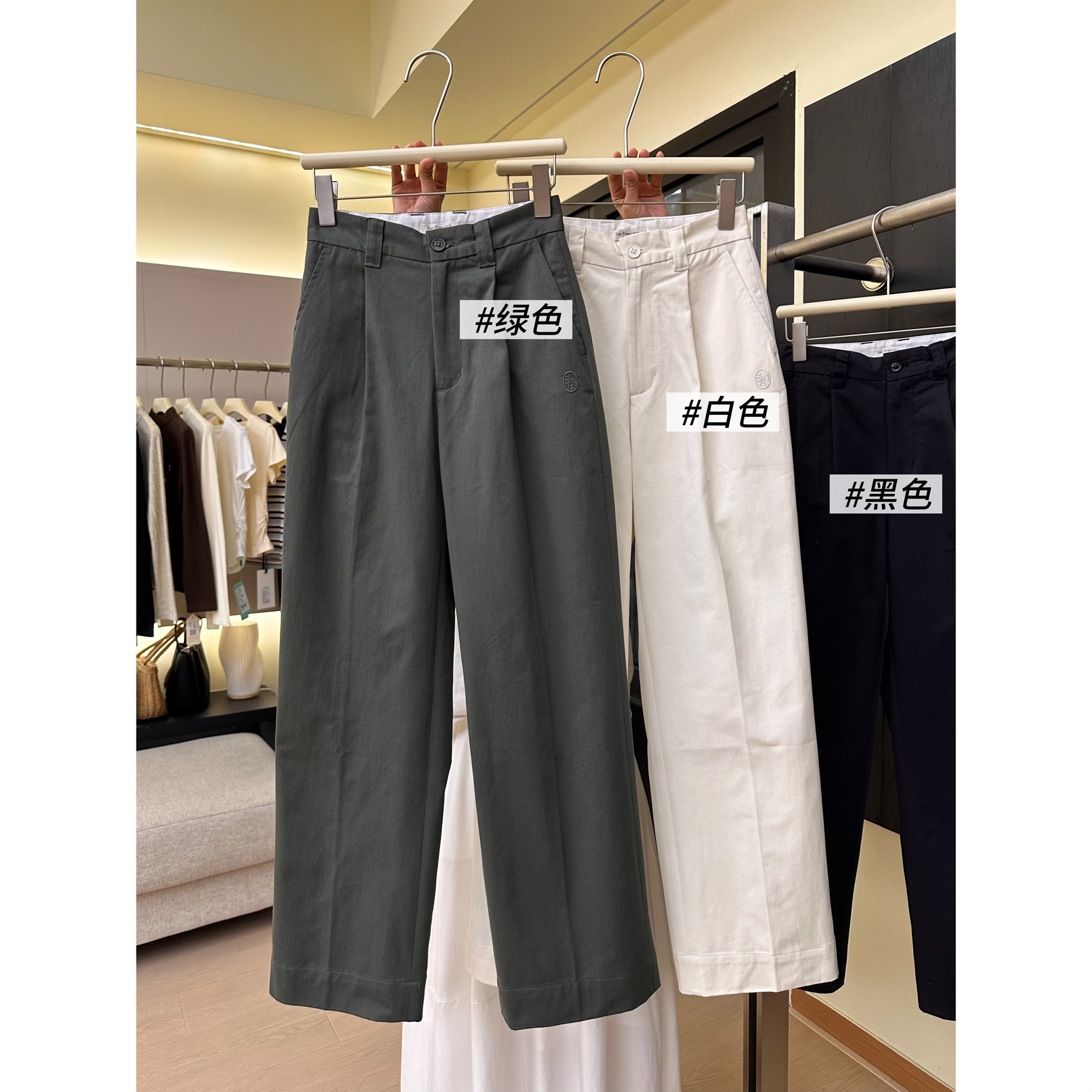 【外贸原单】F4洗水棉休闲牛仔裤女2025秋高腰宽松百搭直筒阔腿裤