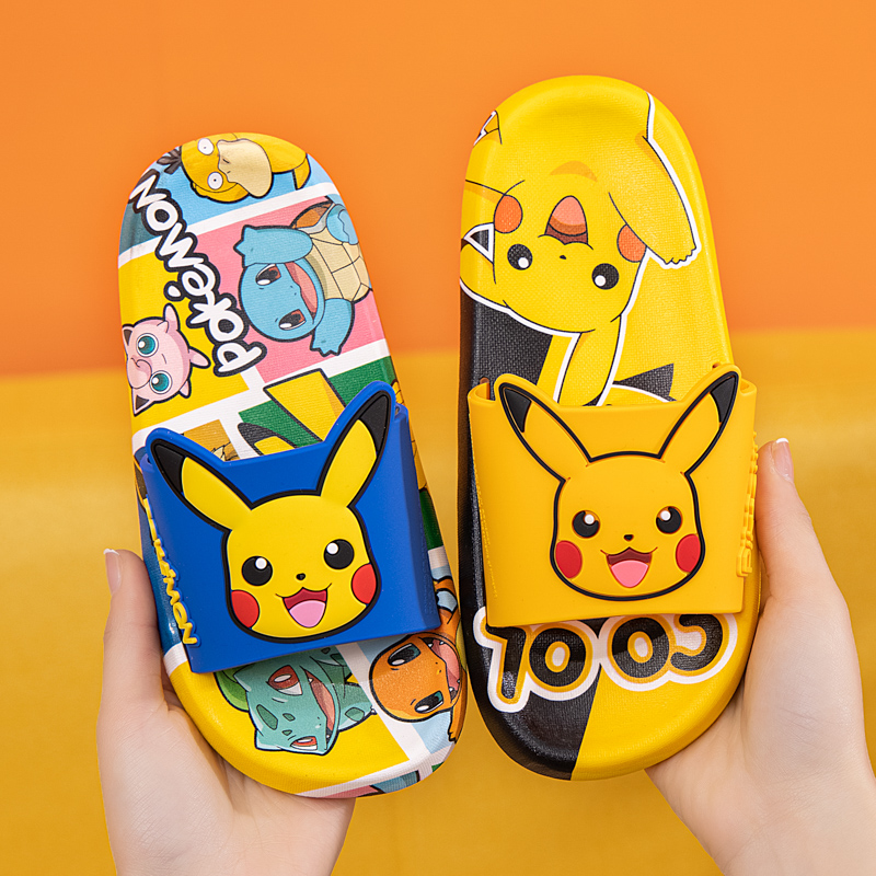 宝可梦皮卡丘儿童拖鞋男孩夏季软