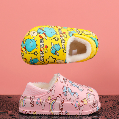 棉鞋外穿女童防水冬季儿童棉拖鞋