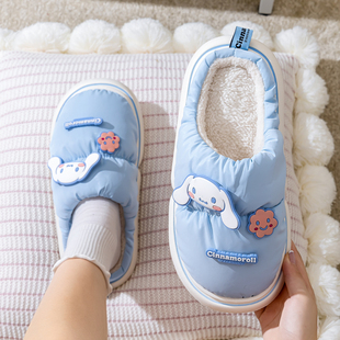 亲子防滑保暖2026新款毛鞋女孩库洛米儿童棉拖鞋女童冬季室内家居