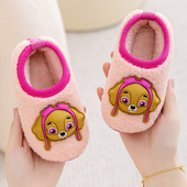 儿童冬季 家居毛鞋 小童室内男童女孩棉鞋 汪汪队棉拖鞋 2026新款 包跟