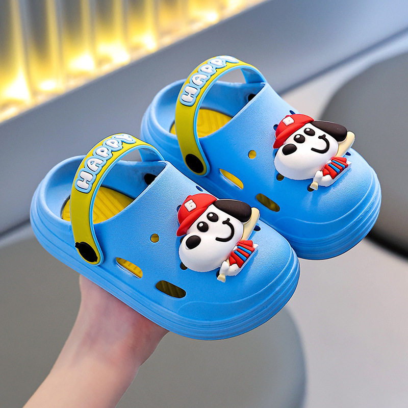 洞洞鞋儿童包头拖鞋男童女孩3岁8凉拖鞋可爱卡通防滑女童宝宝两穿