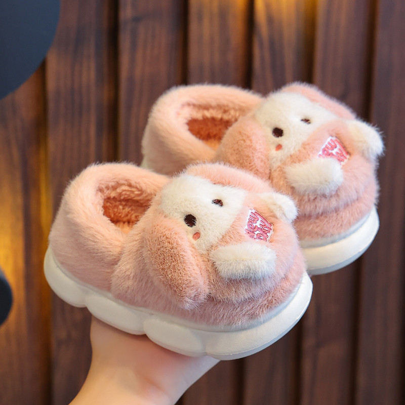 2026新款室内防滑加绒保暖婴幼儿宝宝儿童棉鞋包跟男童棉拖鞋冬季