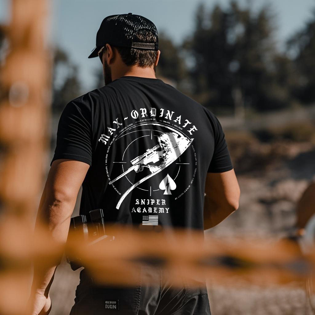 狙击手主题幽灵战士 夏季新品 军事风  圆领短袖T恤 硬汉服装