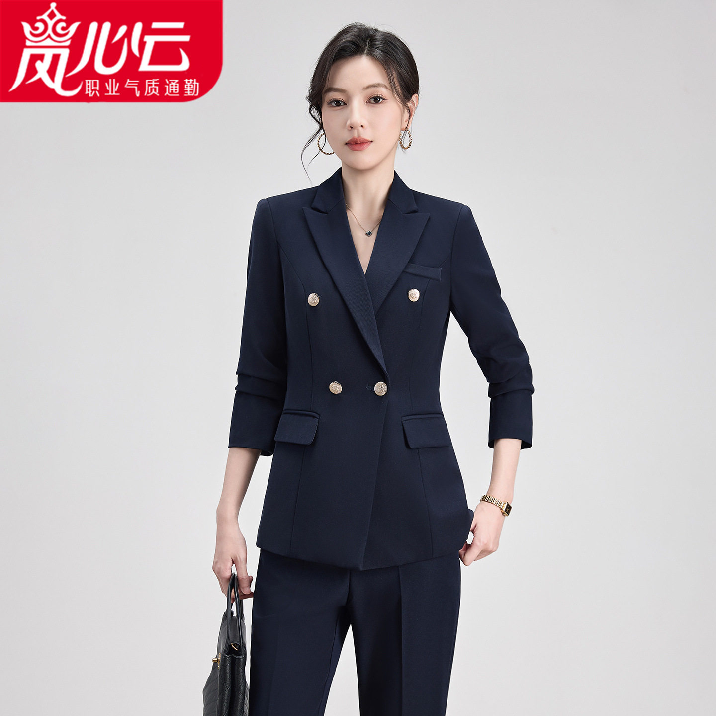 高级感西服套装女春秋季时尚御姐职业装气质休闲女神范西装三件套