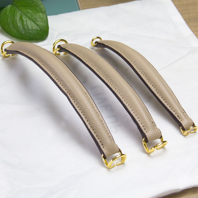 凯莉包配件手提带单买棕色mini手挽替换带灰色手柄真皮手掌纹提手