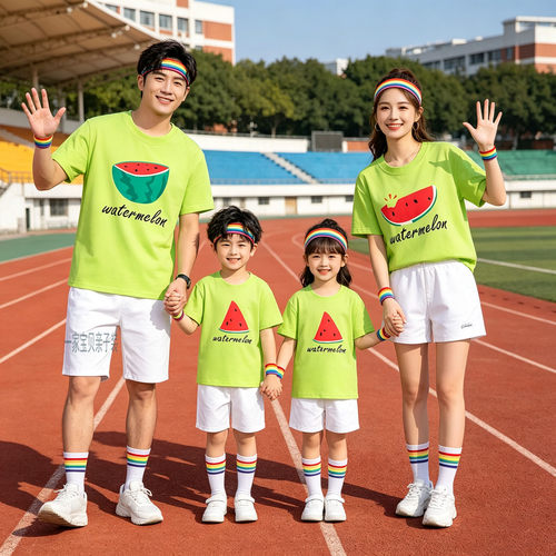 西瓜班幼儿园园服亲子装儿童短袖