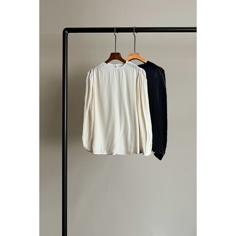 长袖丝绒衬衫ICEEL贵气套头