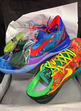 Nike Kobe 8 Protro What The GS低帮 篮球鞋 鸳鸯橙色FN0266-800