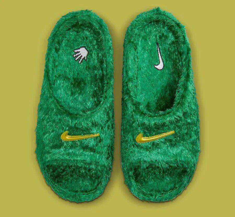 SWOOSH x Nike ReactX Rejuven8 Slide毛绒绿冬季拖鞋 IO9763-300