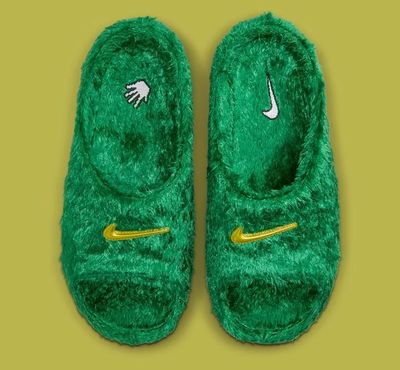 SWOOSH x Nike ReactX Rejuven8 Slide毛绒绿冬季拖鞋 IO9763-300