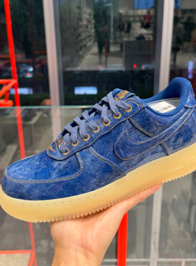 NIKE AIR FORCE 1 RETRO LOW AF1漆皮牛仔蓝空军一号低IM5757-400