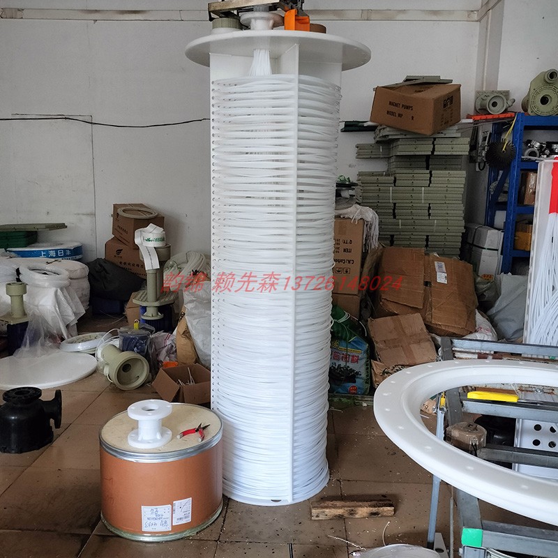 卧式铁氟龙换热器电热管 PP塑料白色圆形管壳式换热器冷凝器结构