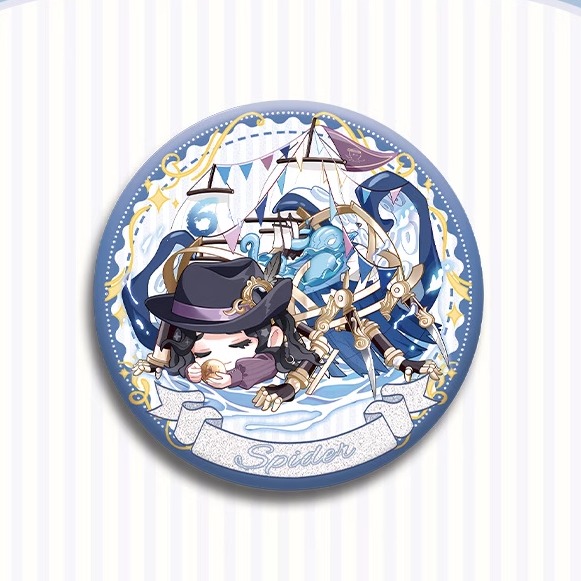 第五人格六周年徽章双闪吧唧蜘蛛