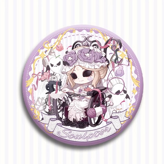 六周年雕刻家徽章双闪吧唧58mm